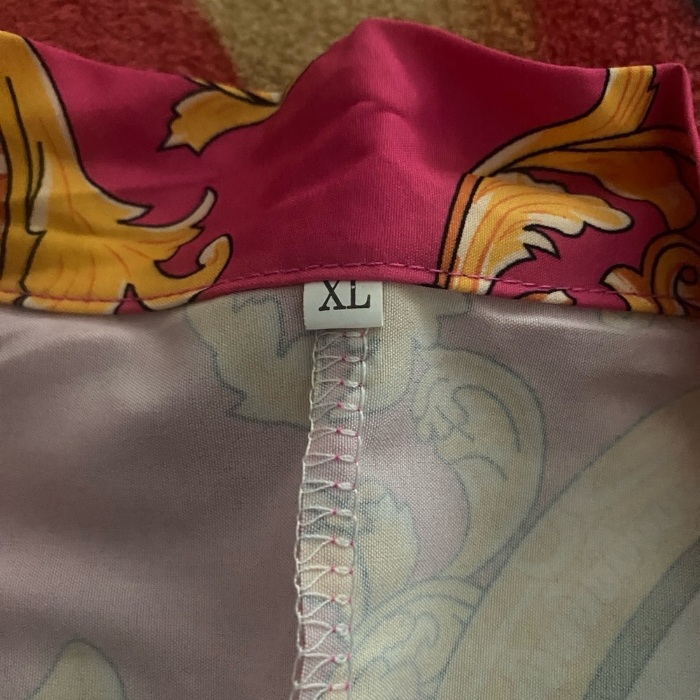 Vibrant Pink and Yellow Scarf